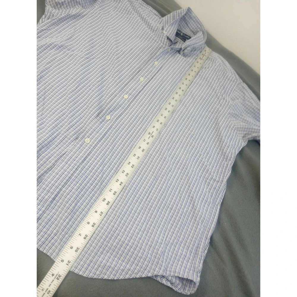 Polo Ralph Lauren Blake Shirt Mens XL Blue Plaid Button Up Long Sleeve Pink Pony